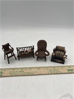 Vintage Cast Durham doll house pieces