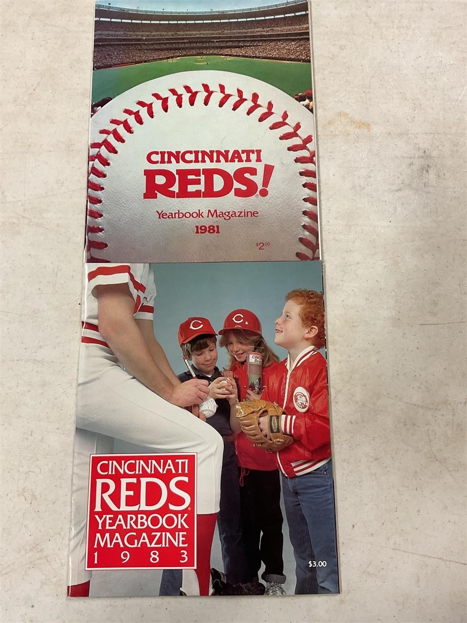 Cincinnati Reds 1981 1983 yearbook magazines