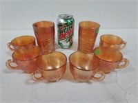 -34, Old Carnival Glass, Cups and Glasses