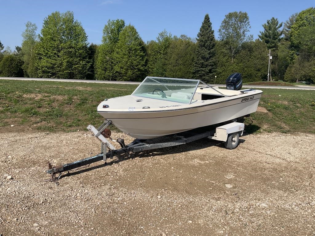 1974 Grew 14' Boat And Trailer