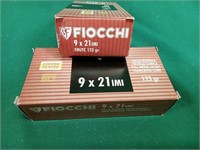 Fiocchi 9x21mm FMJ 123gr. 50 per box 2 boxes on