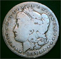 1897 S Morgan Silver Dollar VF Silver Content