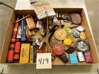 Staples, Marbles, Lighters, Watches & Buttons