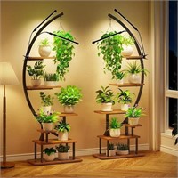 Greenstell Plant Stand With Grow Lights, Half Moon