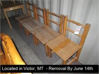 LOT, (4) WOOD DINING CHAIRS