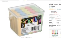 Chalk Jumbo Sidewalk Chalk 20 Count- 5 Colors