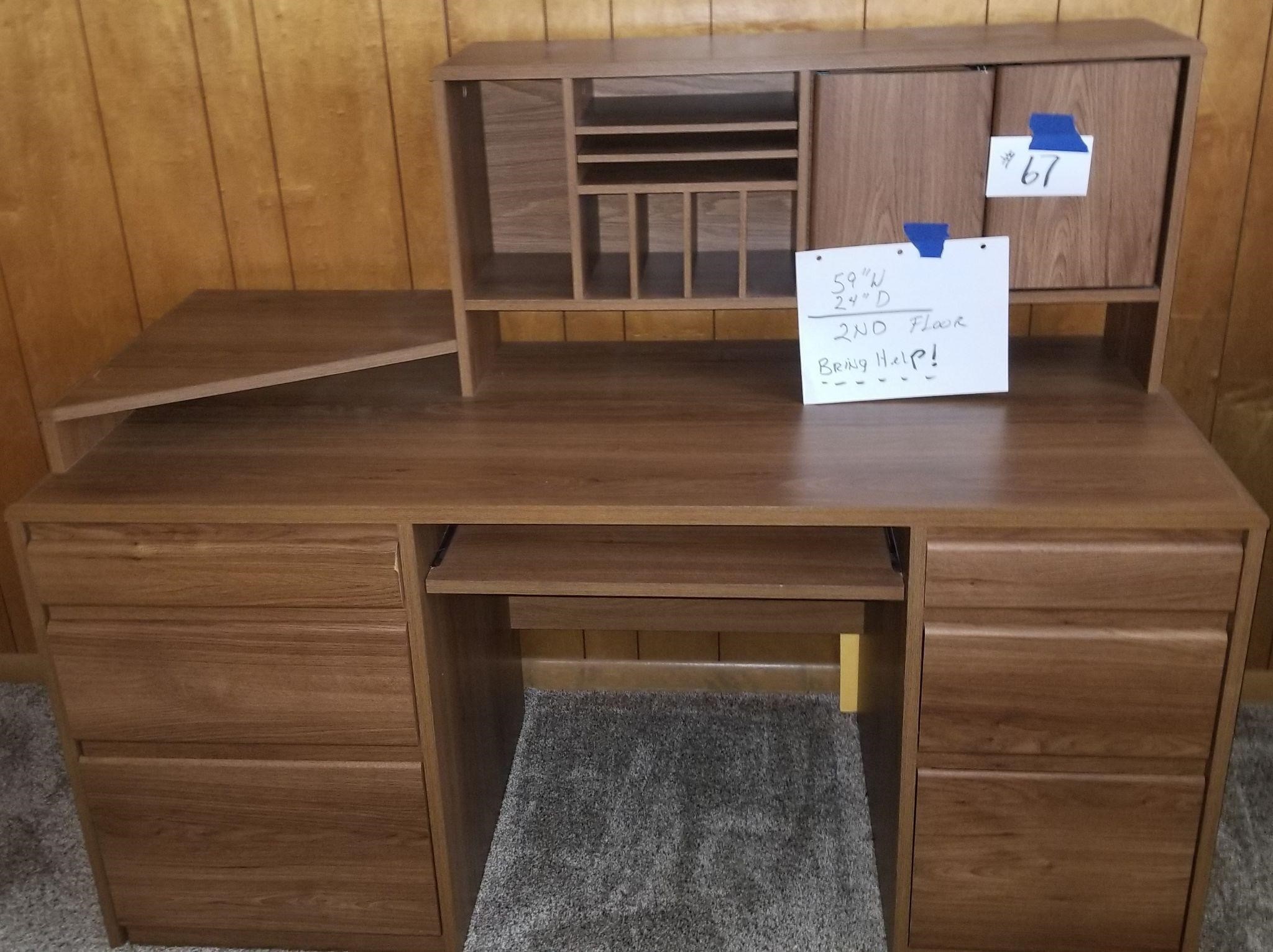 Desk 59” w X 24” d-2nd floor bring help!