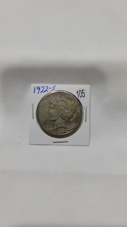 1922-s silver peace dollar
