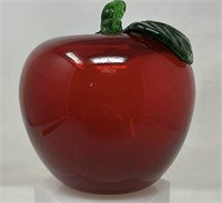 MCM Art Glass Apple Paperweight