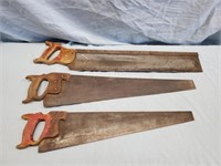 Lot of Three Vintage Saws