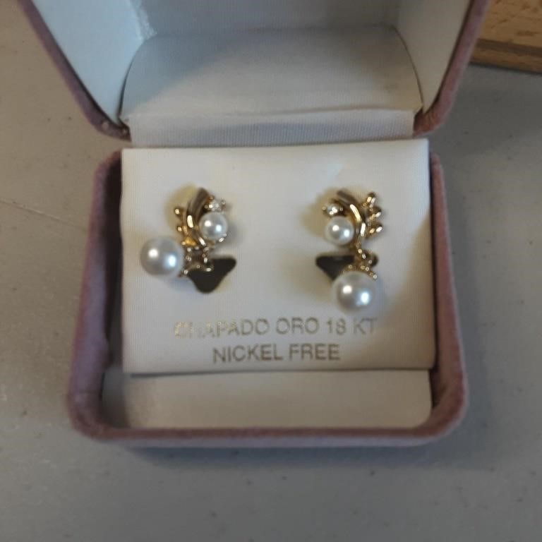 18 K gold clad earrings
