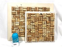 Two Adorable Wine Cork Boards 18X22 & 14X14