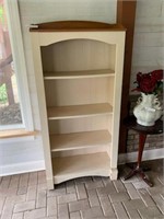 Two tone pressboard 4-tier bookshelf, 12x 29.5 x