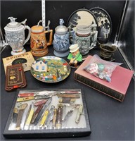 Collector Steins, Pocket Knives, & More