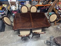 Massive dining table and 6 chairs