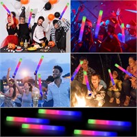 SEEROOTOYS 42pcs Foam Glow Sticks  3 Modes