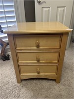 3 Drawer Wooden Night Stand