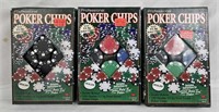 3 Boxes Of Professional Poker Chips