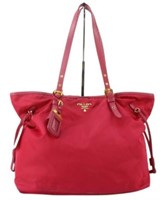 Prada Pink Nylon Tote Handbag