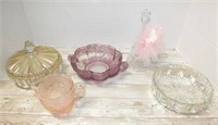 DEPRESSION GLASS CREAMER & MORE GLASSWARE