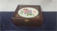 Ornate Jewellry Box With Crochet Flower Top