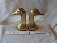 Pair of Heavy Brass Book Ends