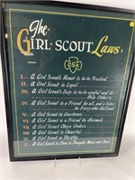 Girl Scout Laws poster 29" x 23"