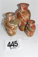 (3) Mexican Pottery Vases (U240B)
