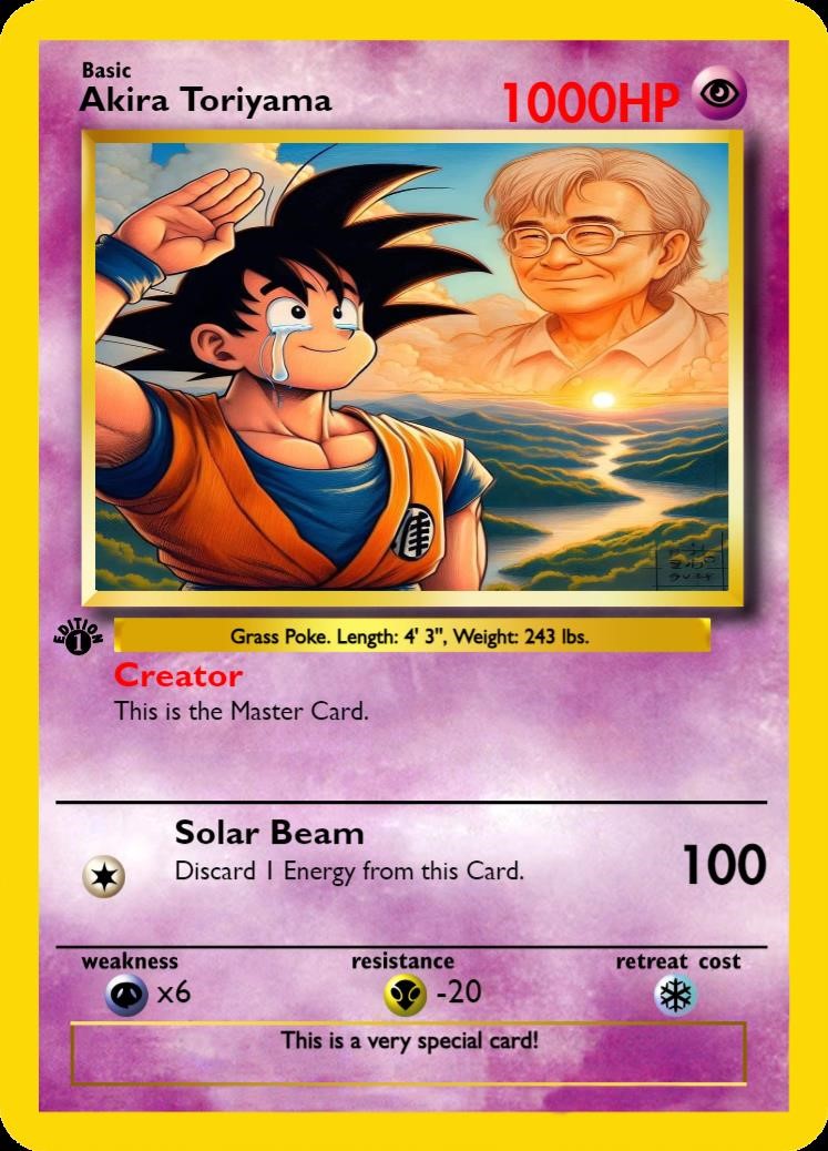 Dragon Ball Z   DBZ  Tribute Card - Akira Toriyama