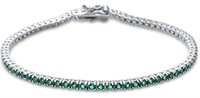 Brilliant 4.50 ct Emerald Tennis Bracelet