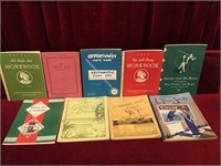 9 Vintage Children's School Work Books