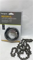 Chainsaw Chain & Tagus Defcon CL Laptop Cable lock