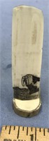 3" Ivory platchet  with walrus scrimshaw on antler