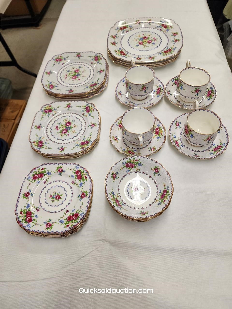 R.A. Petit Point 4 Place Settings Consists Of 28