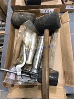 Rubber hammers, small grease gun