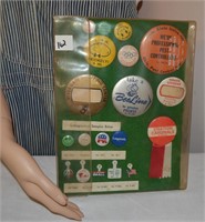 Pinback Buttons salesman Samples 1974