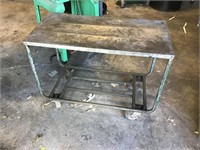 Steel Shop Cart on Casters