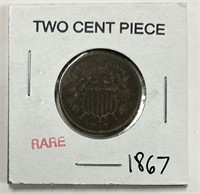 Collectible 1867 Two Cent Piece