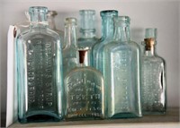 Lot #4339 - (13) antique druggist bottles by