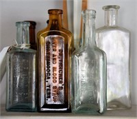Lot #4337 - (10) antique druggist bottles in