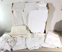 Lot of Vintage White Linens Tablecloths Sheets