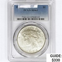 1923-D Silver Peace Dollar PCGS MS61