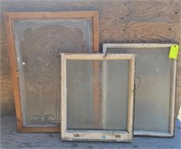 3-- 1950's Frosted Glass Windows