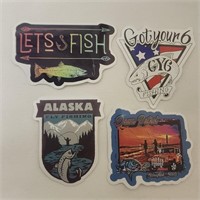 4 New Stickers- "Let's Fish..." & More