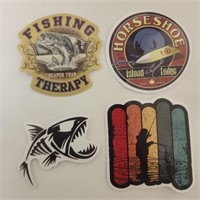 4 New Stickers- "Fishing Therapy..." & More