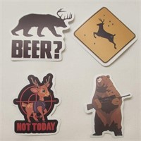 4 New Stickers- "Beer?" & More