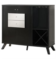 Wine Cabinet Buffet Table with Mirrored Drawer in
