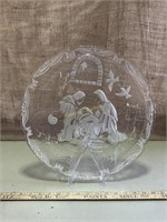 Decorative Nativity Scene Plate with Stand