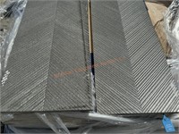 Chevron Bronce Rectified Ceramic Wall Tile 12"x36"