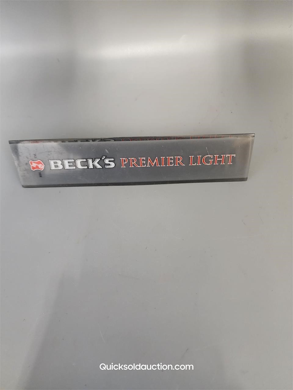 Beck's Premier Light Beer Tap Handle